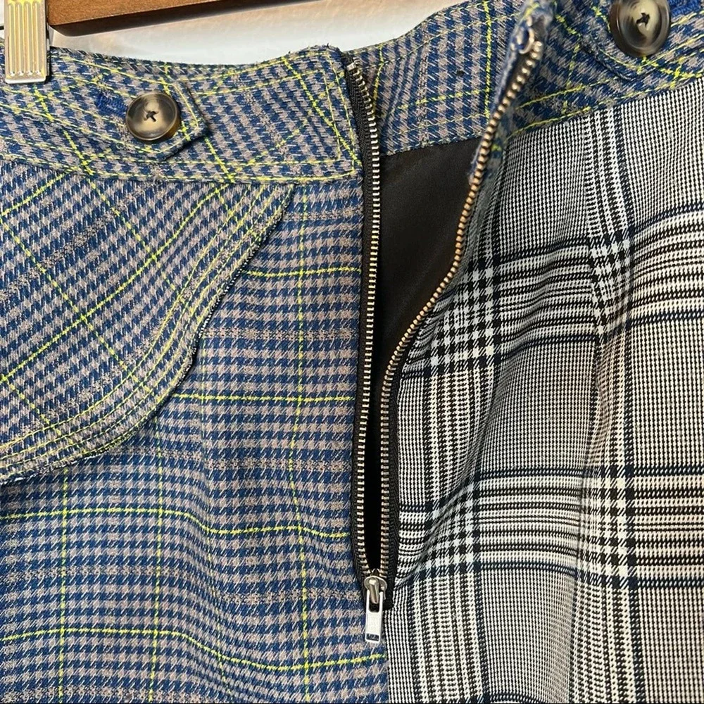 Self-Portrait Flounced Check Plaid Ruffle Skirt US 0 - Picture 13 of 16